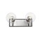 Z-Lite Parsons 2 Light Vanity, Matte Black & Clear 477-2V-MB-BN - alternate 4